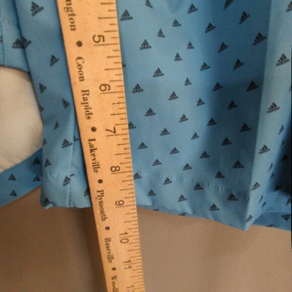 Adidas Shorts Men 32 Blue Print Stretch Performance Golf - Picture 6 of 8